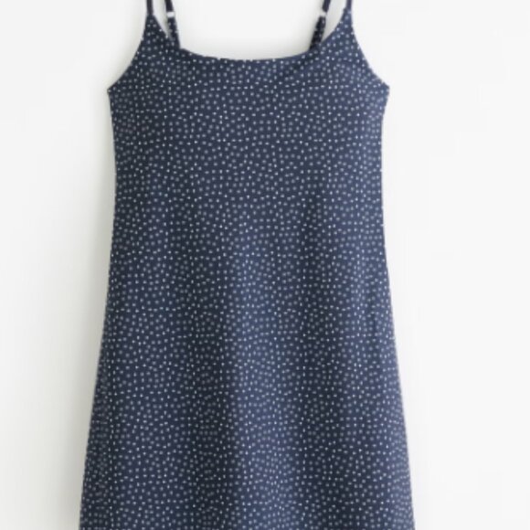 Abercrombie & Fitch Black Polka Dog Traveler Mini Dress - Picture 1 of 3